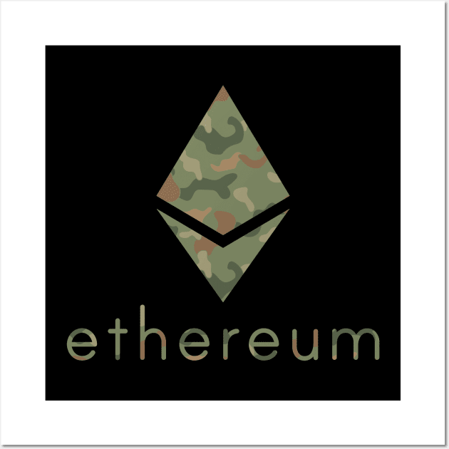 Ethereum Eth coin Crypto coin Cryptocurrency Wall Art by JayD World